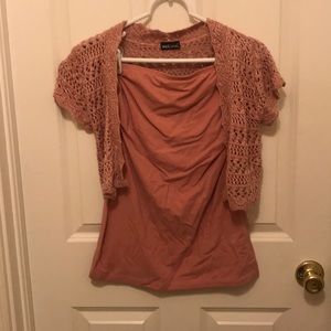 Shrug/tube-top 2 piece combo